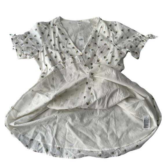 GAP size 16 NWT short sleeve a-line floral print linen blend dress mid-length - Picture 8 of 12